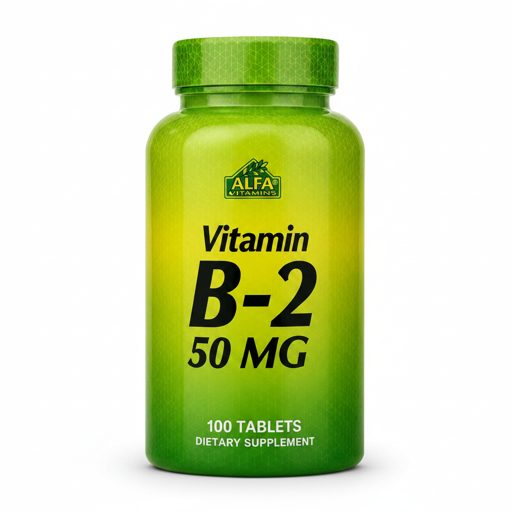 Alfa Vitamins Vitamin B-2 50 mg – 100 Tablets